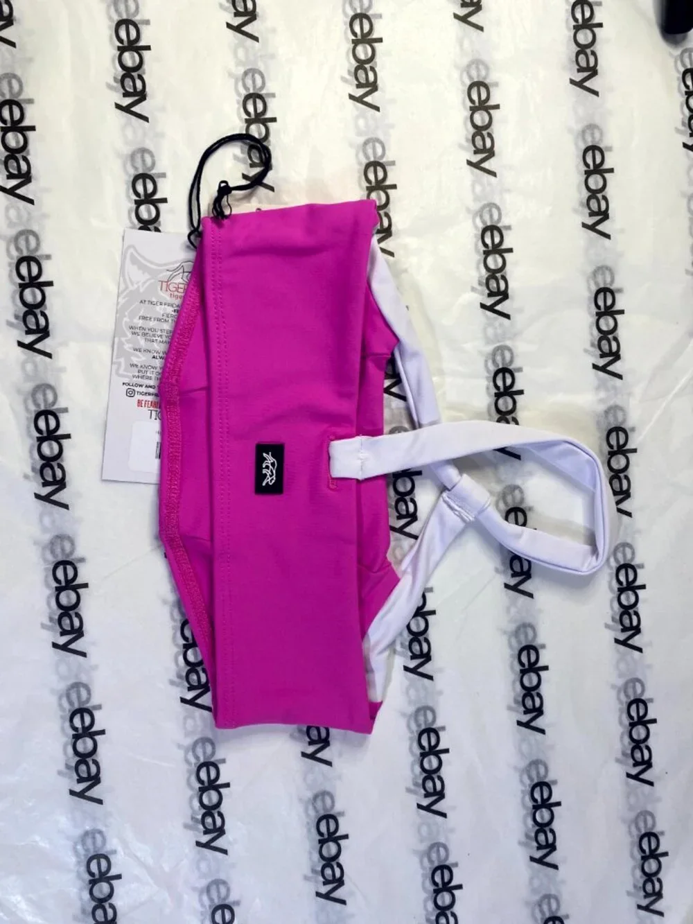 Tiger Friday High Drama Crop Top Skipper Pink White Child XL Dancewear NWT
